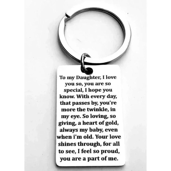 To My Daughter I Love You So... You Are So Special You Aare Part Of Me Keychain - Picture 1 of 1